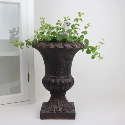 A Lot Dekoration - Blomsterpotte/krukke Pokal antikk brun - 30cm , hemmetshjarta.no