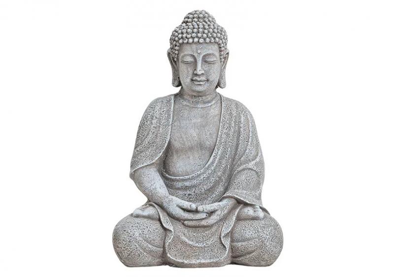 Dekorasjon Buddha gr magnesia (B/H/D) 20x30x17 cm , hemmetshjarta.no