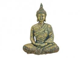 Dekorasjon Buddha XL gull sittende magnesia (B/H/D) 47x65x27cm , hemmetshjarta.no