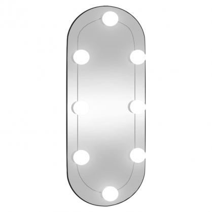 Veggspeil med LED-belysning ovalt 25x60 cm glass , hemmetshjarta.no