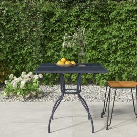 Spisebord for hage 80x80x72,5 cm stålnett antrasitt , hemmetshjarta.no