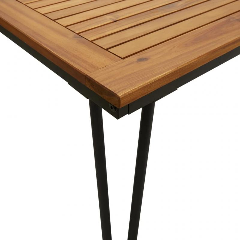 Spisebord for hage med hrnlsbein 200x90x75 cm massivt akasietre , hemmetshjarta.no