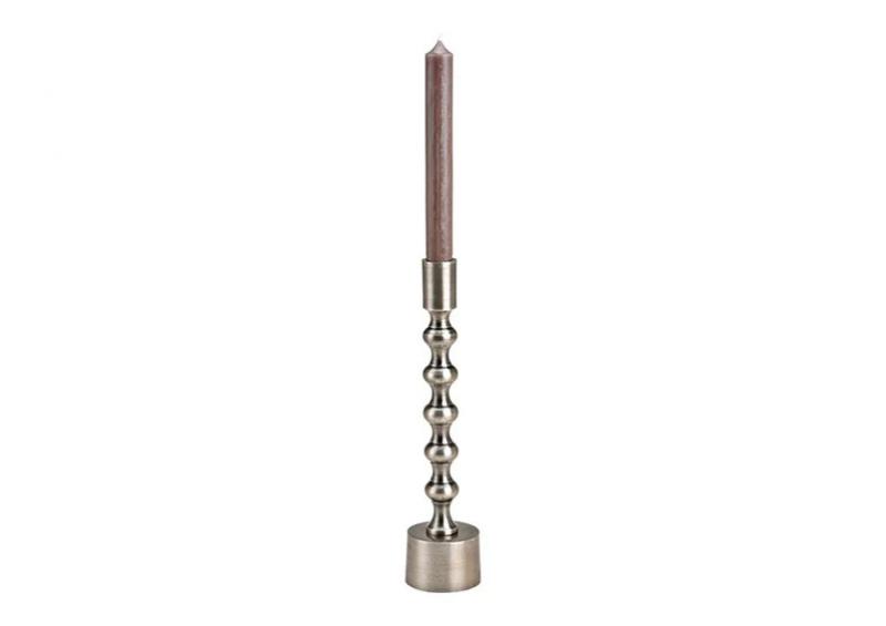 Lysestake Perle av metall gr metallic (B/H/D) 6x27x6cm , hemmetshjarta.no