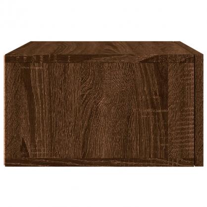 Veggmontert nattbord brun eik 35x35x20 cm , hemmetshjarta.no