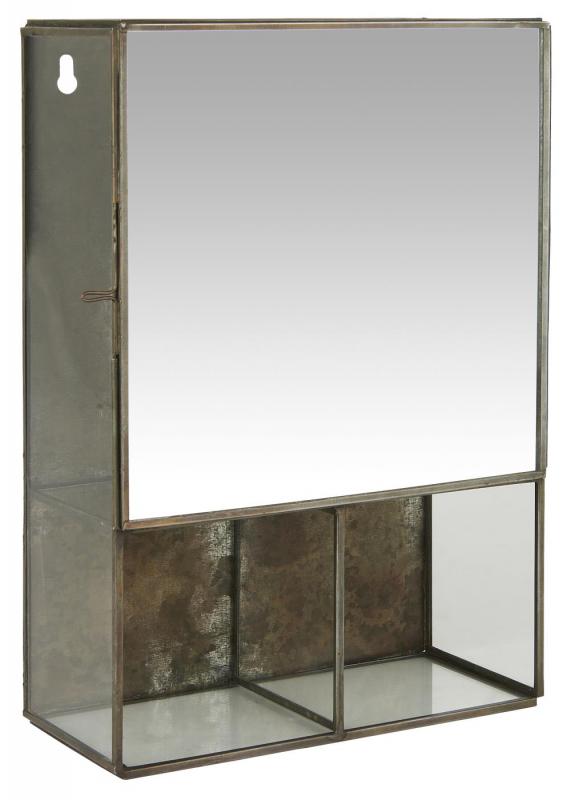 Veggskap med speildr foran og 3 rom 21x30,5 cm , hemmetshjarta.no