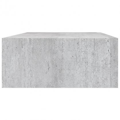 Flytende vegghylle med skuff betong gr 40x23,5x10 cm MDF 2 stk. , hemmetshjarta.no