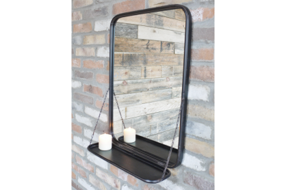 Speil med hylle 70 cm - svart * , hemmetshjarta.no