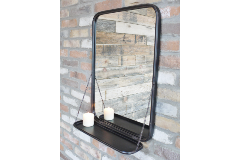 Speil med hylle 70 cm - svart * , hemmetshjarta.no