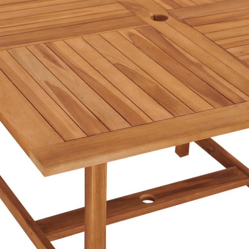 Spisebord for hage 110x110x75 cm solid teak , hemmetshjarta.no