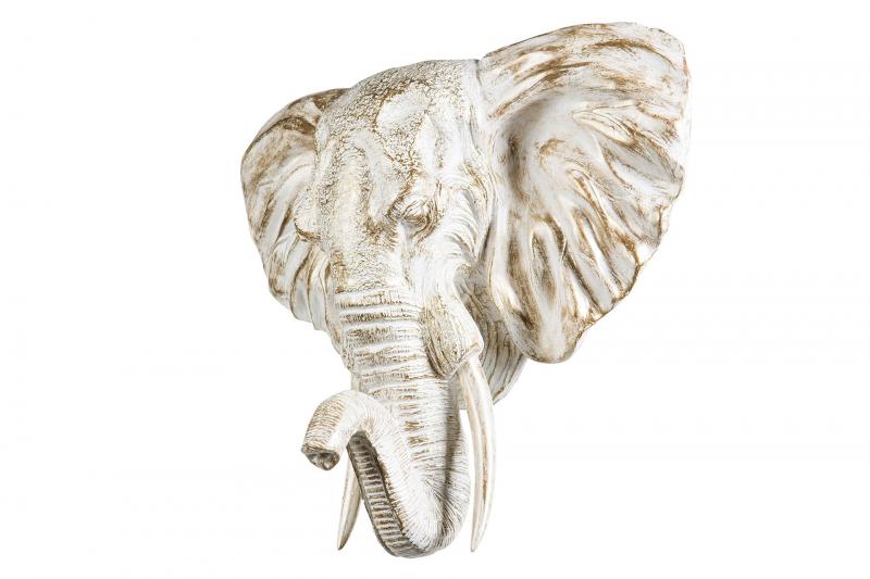 A Lot decoration Elefanthode/Vegg 56 cm - vit/Gull , hemmetshjarta.no