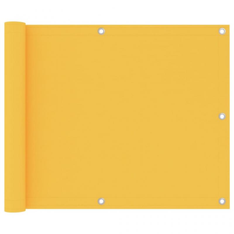 Balkongskjerm gul 75x500 cm oxfordstoff , hemmetshjarta.no