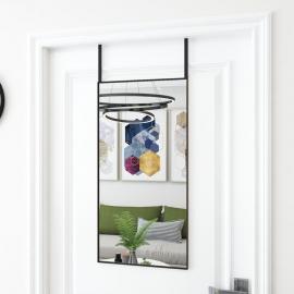 Dørspeil sort 40x80 cm glass og aluminium , hemmetshjarta.no