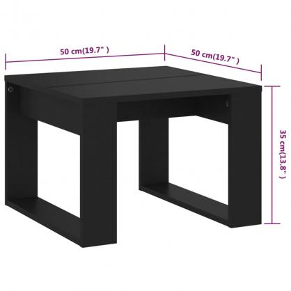 Sidebord 50x50x35 cm svart konstruert tre , hemmetshjarta.no