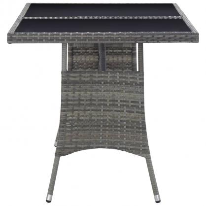 Spisebord for hage 140x80x74 cm gr kunstrotting , hemmetshjarta.no