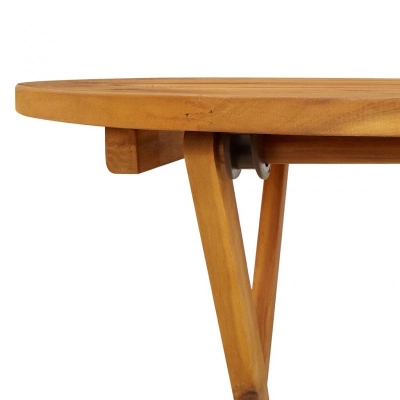 Sammenleggbart spisebord for hage  70x75 cm massivt akasietre , hemmetshjarta.no