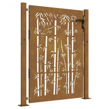 Hageport i rustfritt stl bambus design 105x155 cm , hemmetshjarta.no