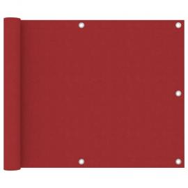 Balkongskjerm rød 75x500 cm oxfordstoff , hemmetshjarta.no