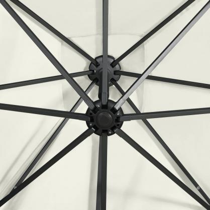 Fritthengende parasoll med stang og LED sand 250 cm , hemmetshjarta.no