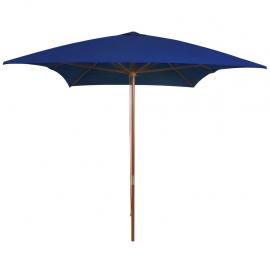 Parasoll med trestang 200x300 cm blå , hemmetshjarta.no