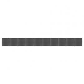 Gjerdepanel WPC sort 186x1737 cm 10 deler , hemmetshjarta.no