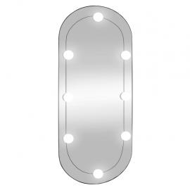 Veggspeil med LED belysning oval 35x80 cm glass oval , hemmetshjarta.no