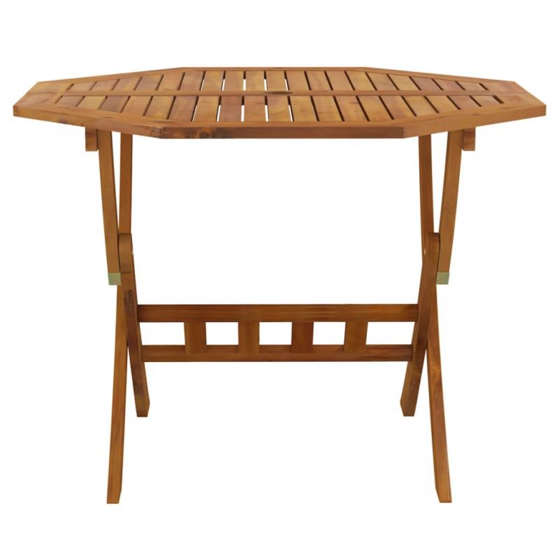 Sammenleggbart spisebord for hage 90x75 cm massivt akasietre , hemmetshjarta.no