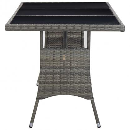 Spisebord for hage 170x80x74 cm gr kunstrotting , hemmetshjarta.no