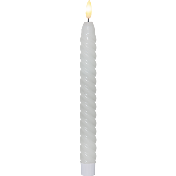 LED Kronelys Flamme Swirl HHvit 2,3x25 2-pack , hemmetshjarta.no