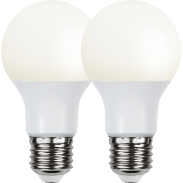 LED-Lampe E27 60 lm1055/75w Frostet Basic 2-pakning , hemmetshjarta.no