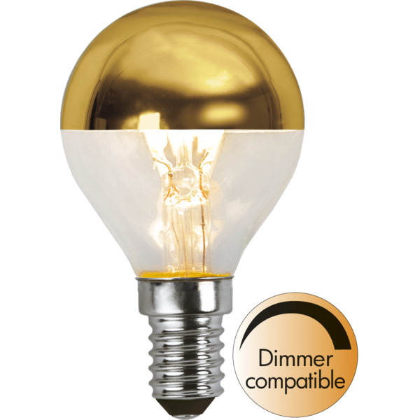 LED-Lampe E14 Top Coated 45 Dim lm250/25w Gold , hemmetshjarta.no