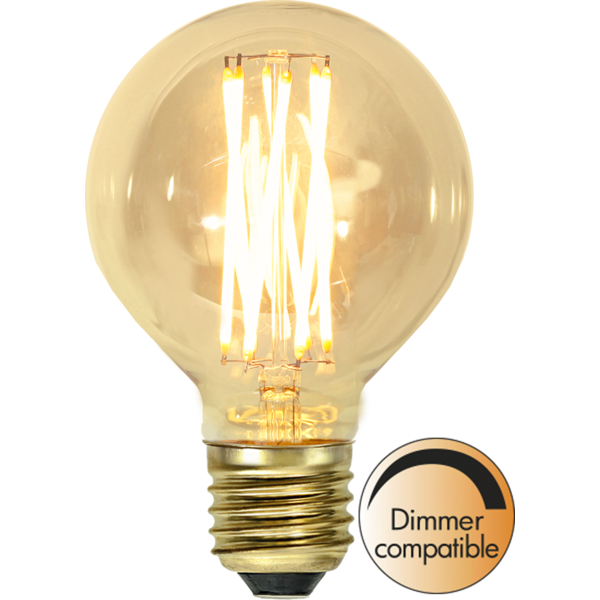 LED-Lampe E27 Vintage Gold G80 Dim , hemmetshjarta.no
