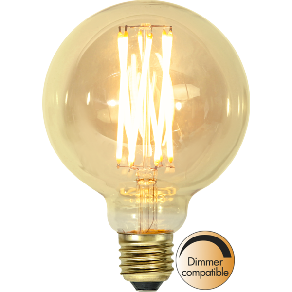 LED-Lampe E27 Vintage Gold G95 Dim , hemmetshjarta.no