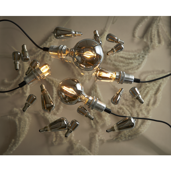 LED-Lampe E14 Decoled Smoke G95 Dim , hemmetshjarta.no