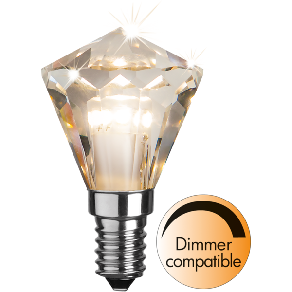 LED-Lampe E14 Diamond P45 Dim , hemmetshjarta.no