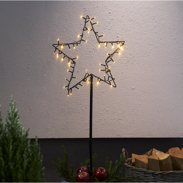 Utendrs dekorasjon Spiky LED Stjerne 39x92 , hemmetshjarta.no