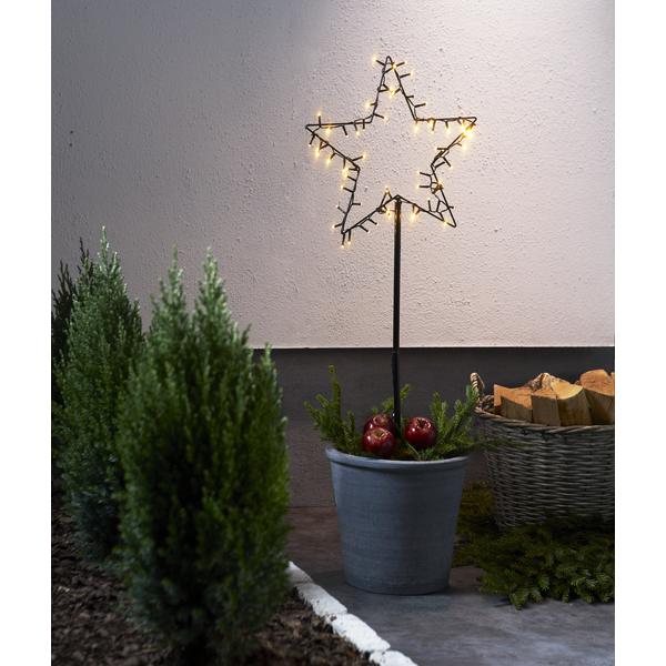 Utendrs dekorasjon Spiky LED Stjerne 39x92 , hemmetshjarta.no