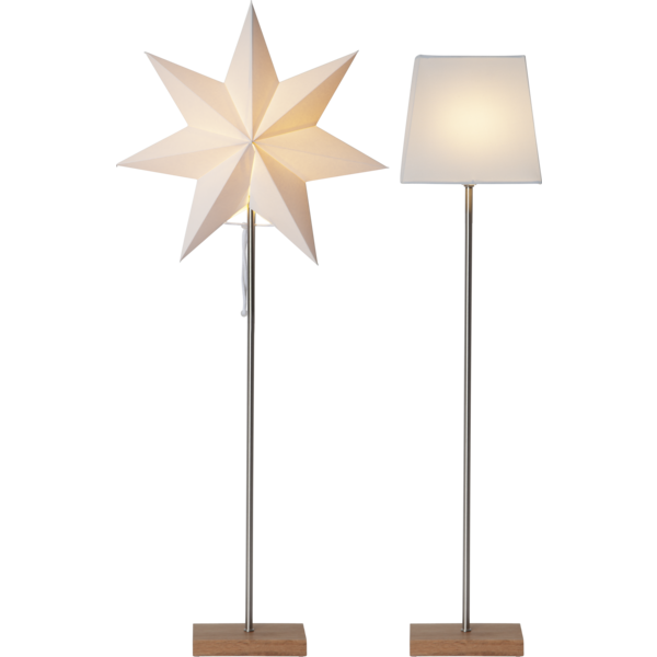 Lampefot med 2 skjermer og stjerne Moa Brun , hemmetshjarta.no