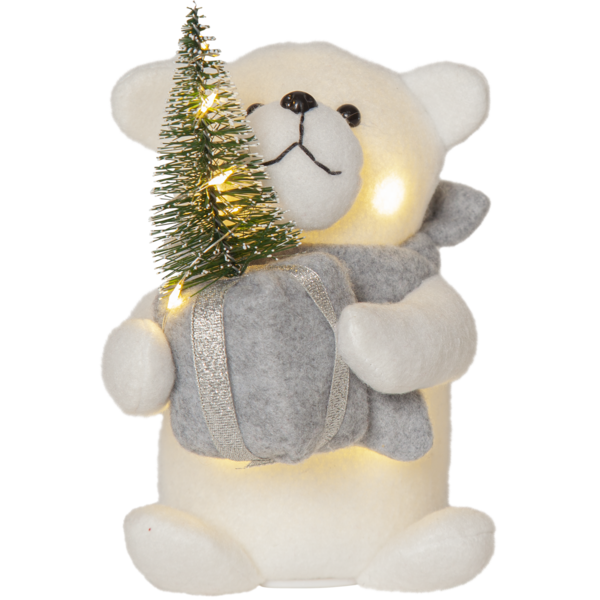 Julepynt LED Joylight Isbjrn 20 cm Hvit , hemmetshjarta.no