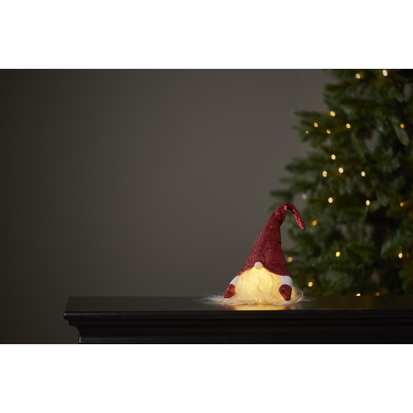 Julepynt LED Joylight Nisse 28 cm Rd , hemmetshjarta.no