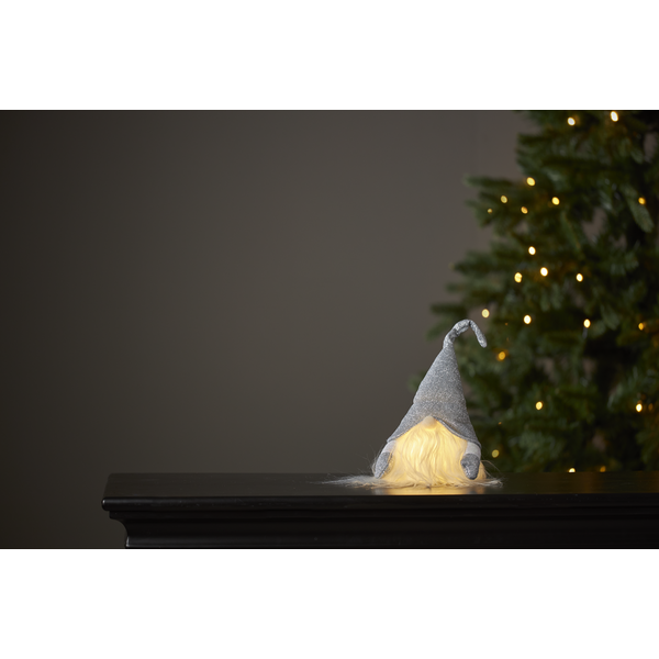 Julepynt LED Joylight Nisse 28 cm Slv , hemmetshjarta.no