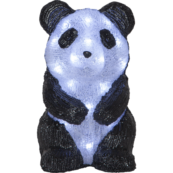 Utendrsdekorasjonsfigur Crystalo Panda 27x15cm 20 Lys , hemmetshjarta.no