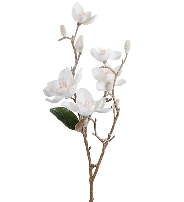 Kunstig Magnolia med is 65 cm , hemmetshjarta.no