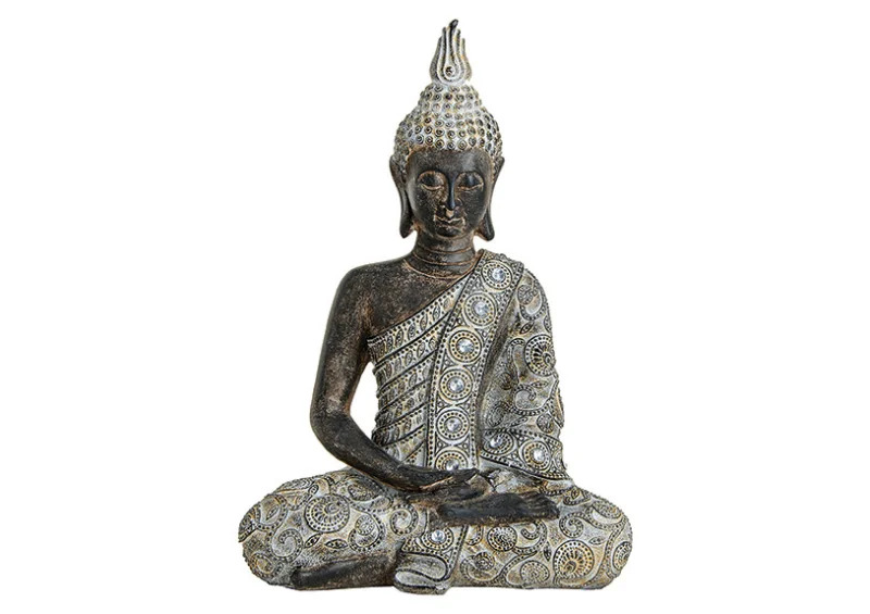 Dekorasjon Buddha gr sittende polyresin (B/H/D) 23x33x13 cm , hemmetshjarta.no