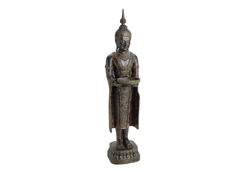 Dekorasjon Buddha XL brun stende polyresin (B/H/D) 22x76,5x18 cm , hemmetshjarta.no