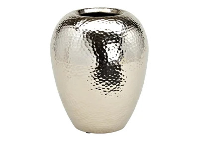 Dekorativ vase Metall Slv (B/H/D) 24x30x24cm , hemmetshjarta.no
