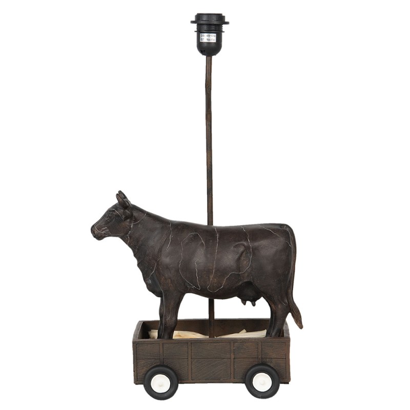 Lampefot Bordlampe E27 / maks 1x60W Black cow Polyresin , hemmetshjarta.no