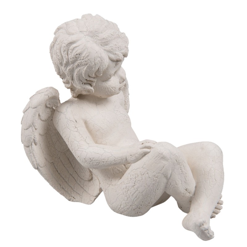 Dekorasjon Statue Engel 13*17*15 cm Hvit polyresin , hemmetshjarta.no