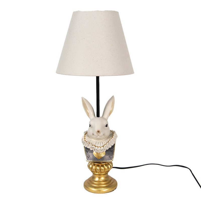 Bordlampe Kanin  22x57 Cm Beige Skrivebordslampe , hemmetshjarta.no